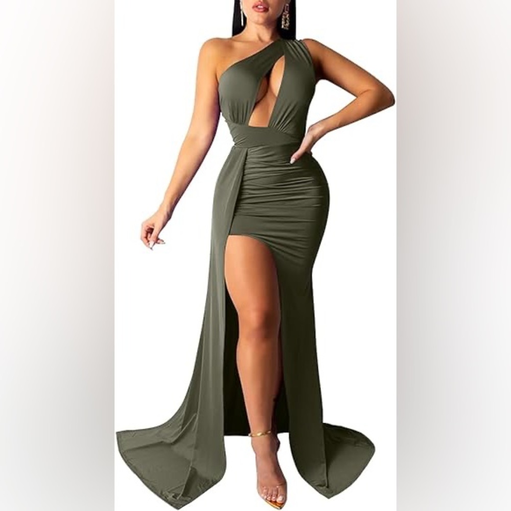 Cutout Green Dress